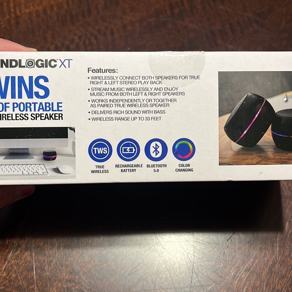 Sound logic SoundlogicXT pair of portable true wireless speaker Bluetooth - Picture 2 of 4